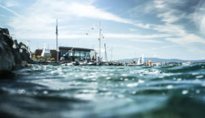 Vue du Yacht Club de Genève depuis l'eau